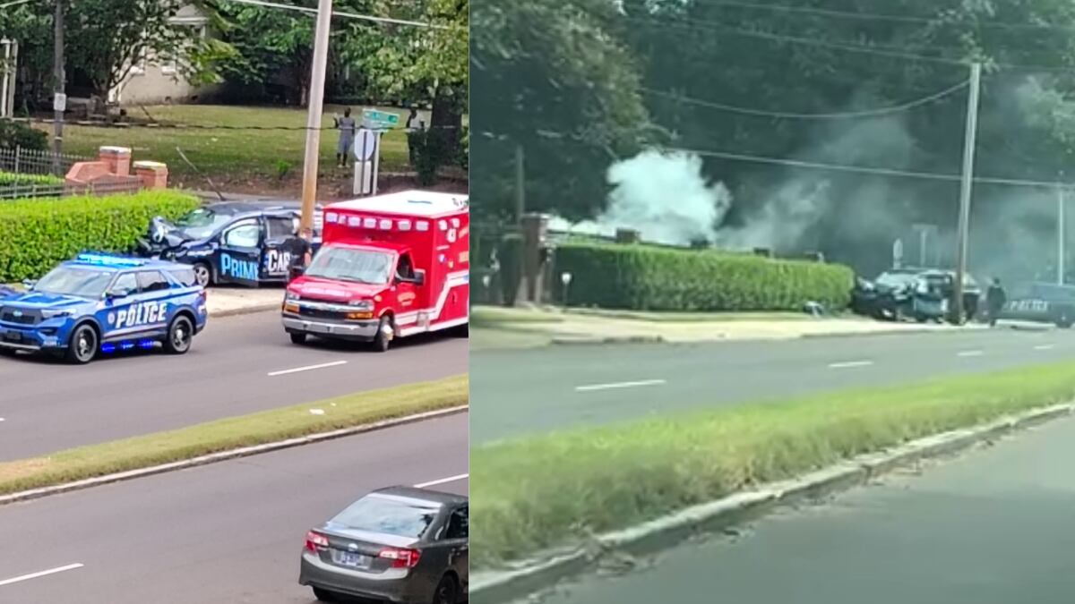 Driver of stolen car crashes 3 times during police chase before arrest