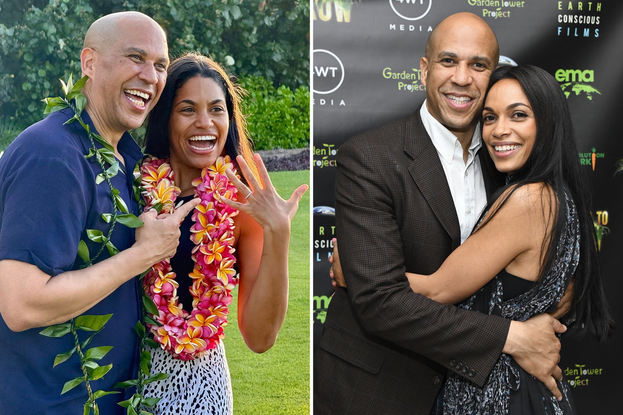 NJ Sen. Cory Booker gleefully announces engagement to Rosario Dawson