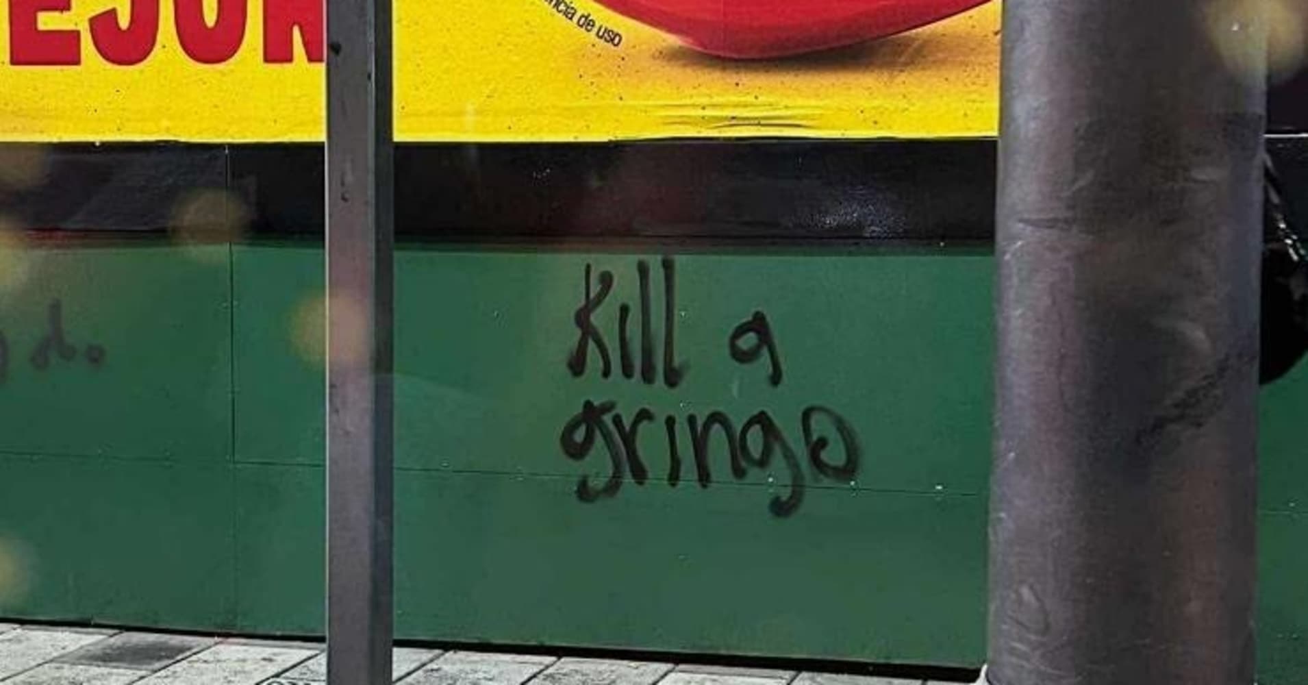 Graffiti on a wall in Mexico City. In Mexico,