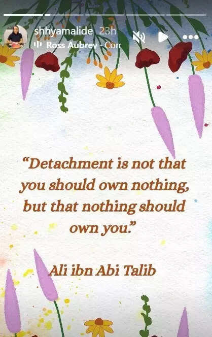 Raj Nidimoru's wife Shhyamali De posts cryptic 'Detachment' post as Samantha Prabhu's Dubai vacation reel sparks rumors