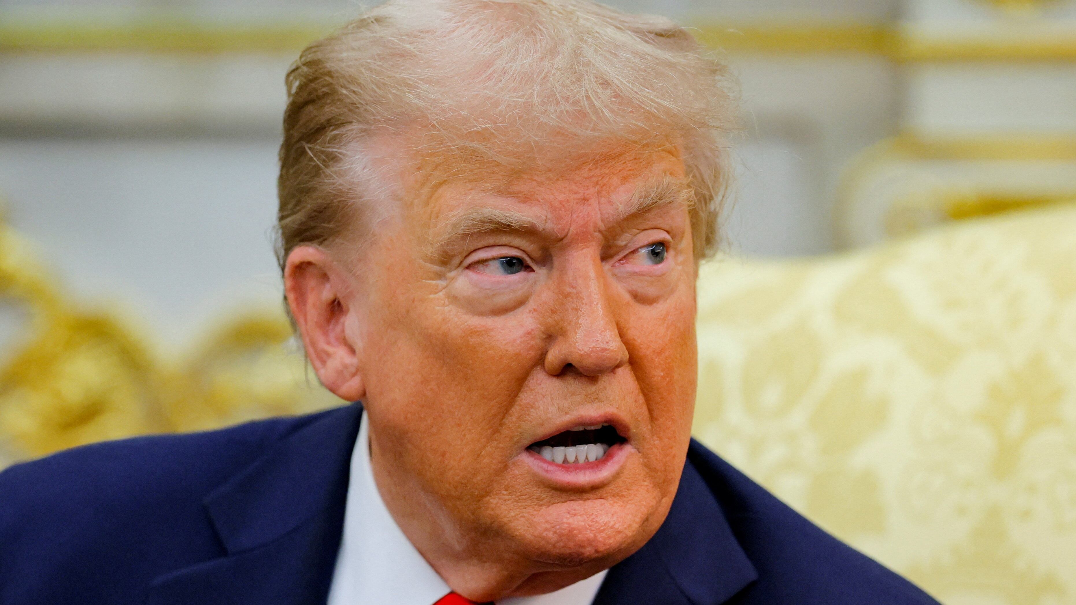 Trump 79 projects health concerns onto gavin newsom with hands comment