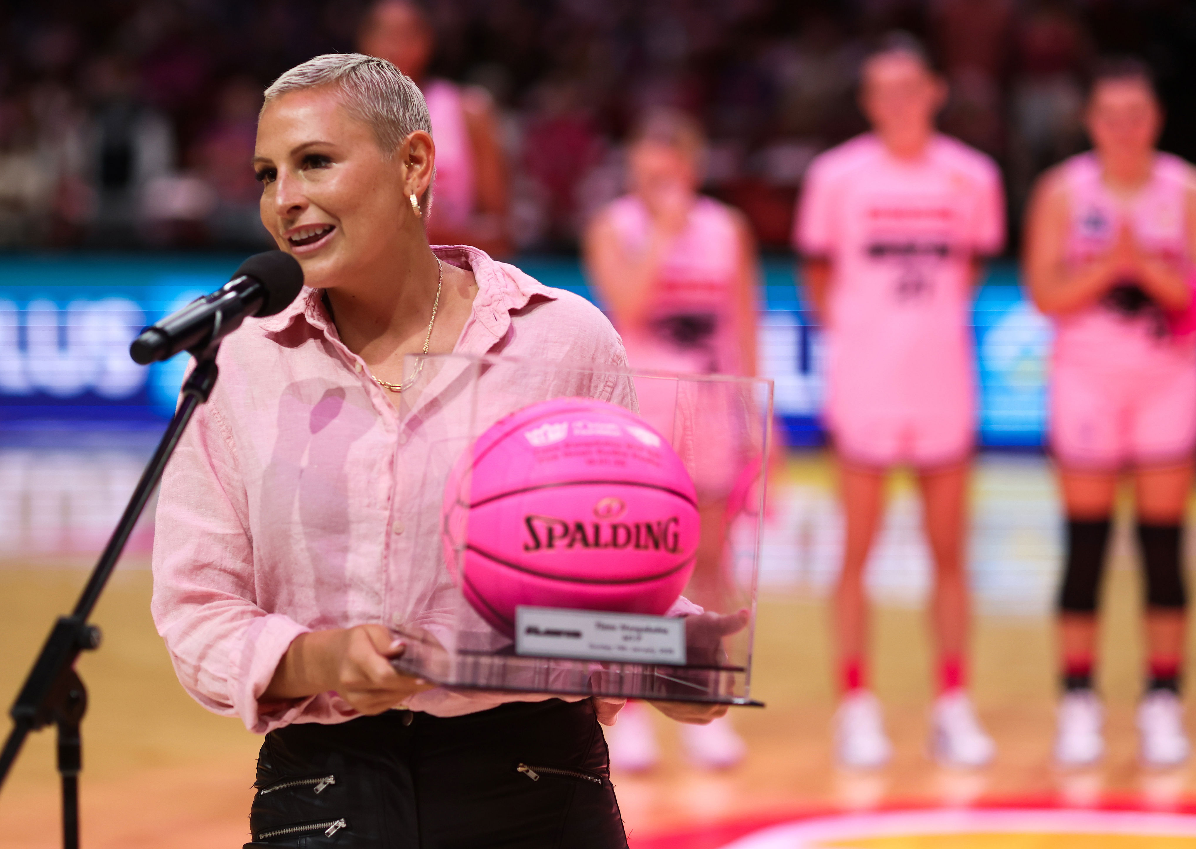Tiana Mangakahia at the Pink Hoops event in 2025