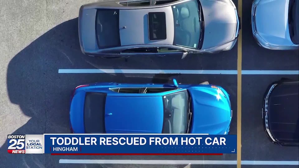 Couple climbs through sunroof to save toddler locked in hot car in