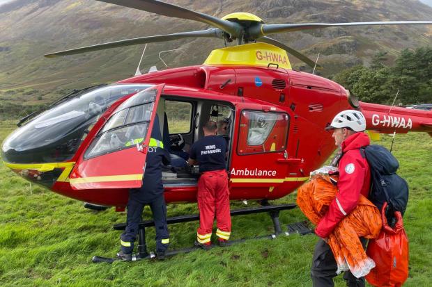 Rescue team scramble to help walker who 'slipped and heard a crack'