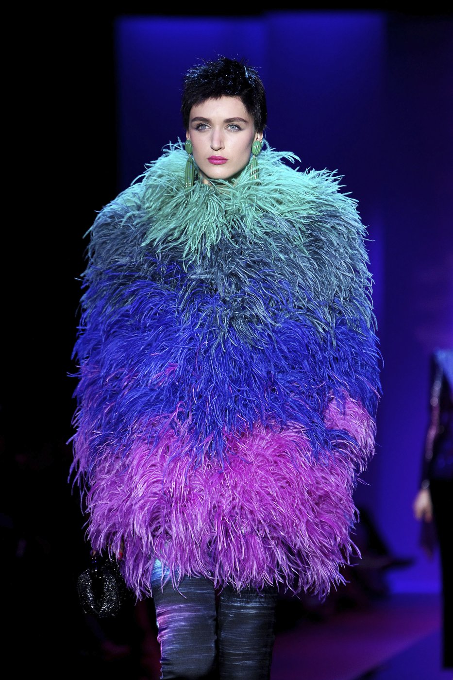 FILE - A model wears a creation for Giorgio Armani's fall-winter 2015/2016 Haute Couture fashion collection presented in Paris, France, July 7, 2015. (AP Photo/Thibault Camus, file)