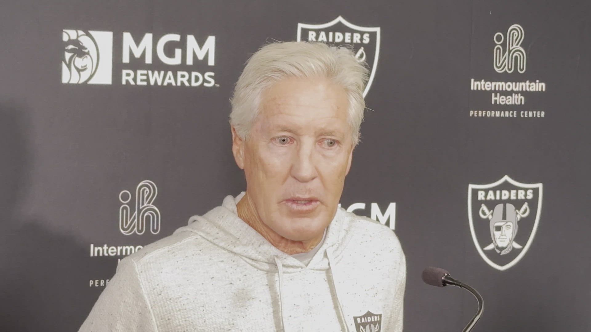 Las Vegas Raiders HC Pete Carroll on Analytics and Youth Movement