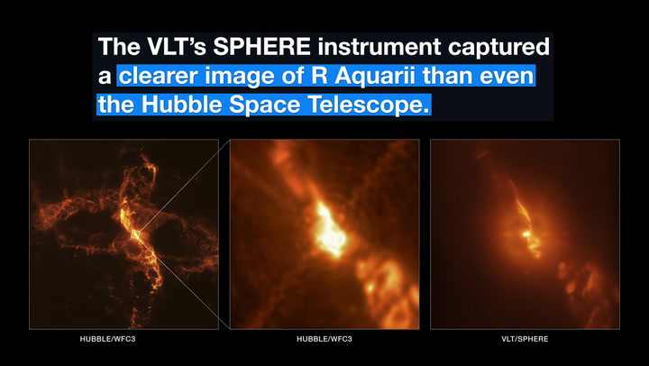 New images of binary star R Aquarri captured by the Very Large Telescope