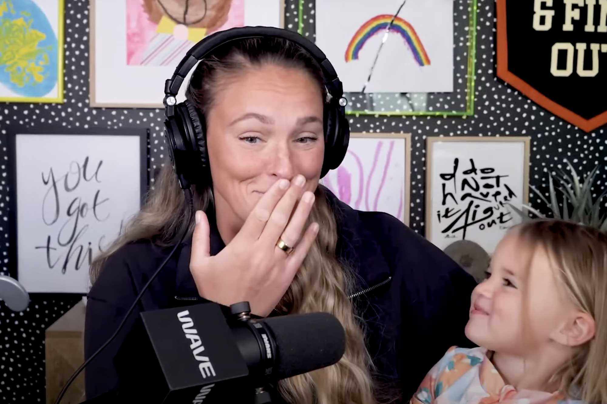 Kylie Kelce's Daughters Adorably Interrupt Their Mom and Make a