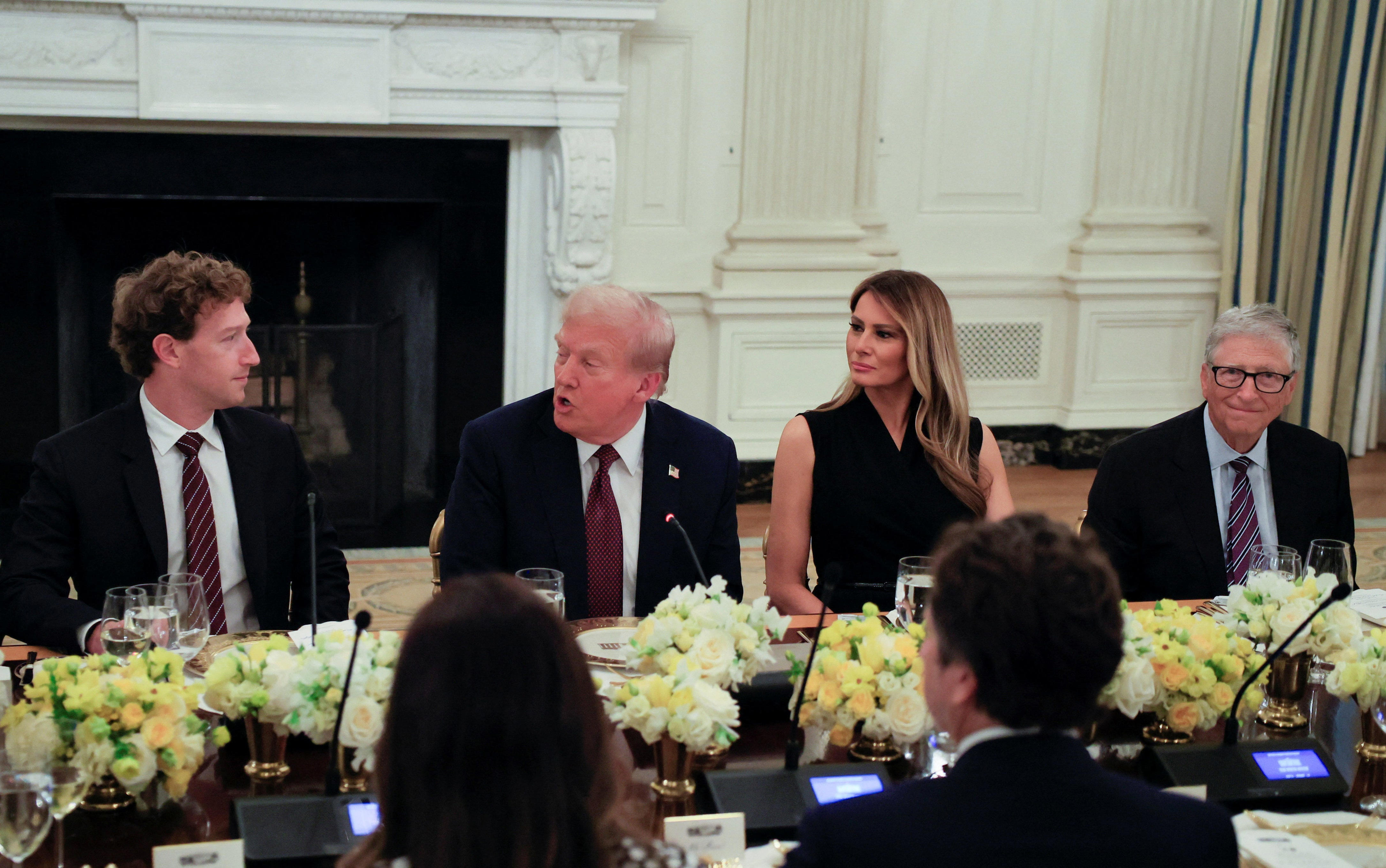 Sam Altman, Tim Cook, and other tech leaders lauded Trump at a White ...