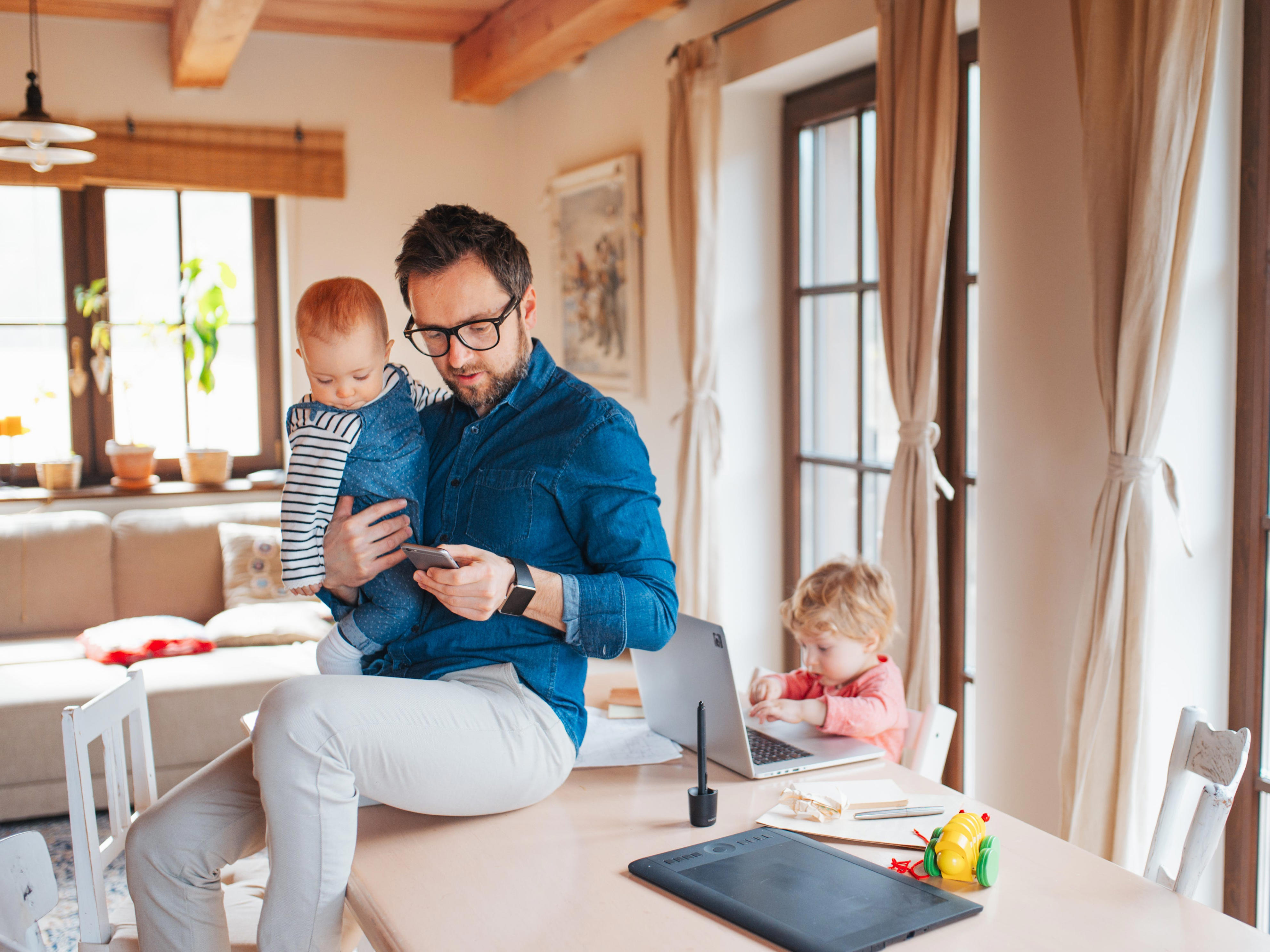 One chart shows how single dads are growing in the workforce