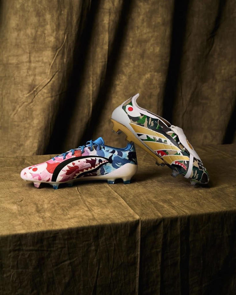 レア　サッカー　日本代表　ビブス adidas×BAPEの最強コラボ「サッカースパイク」登場！久保建英が