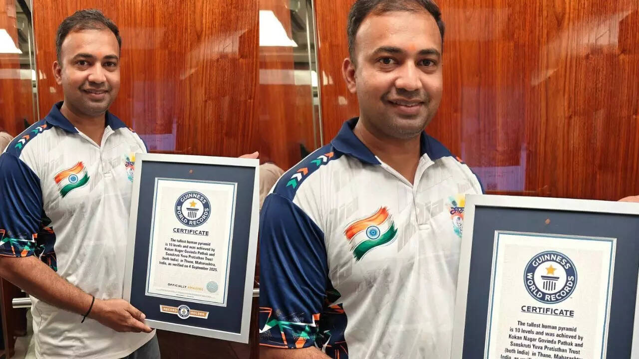 Image for Tallest human pyramid: Jogeshwari dahi handi group wins Guinness World Record; sparks fury among rival contenders