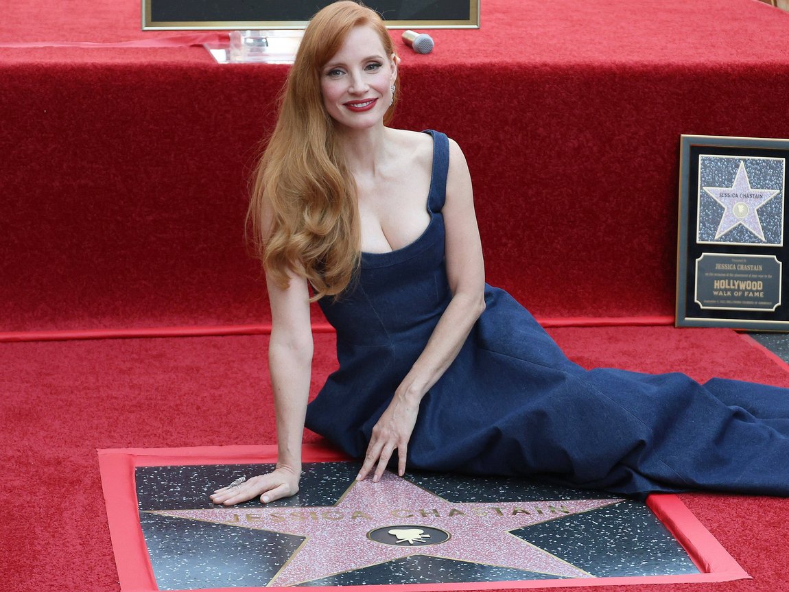 Jessica Chastain mit Stern auf dem Walk of Fame geehrt
