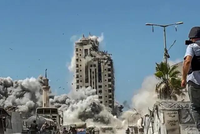 Bombardeo de Israel en Ciudad de Gaza. EFE