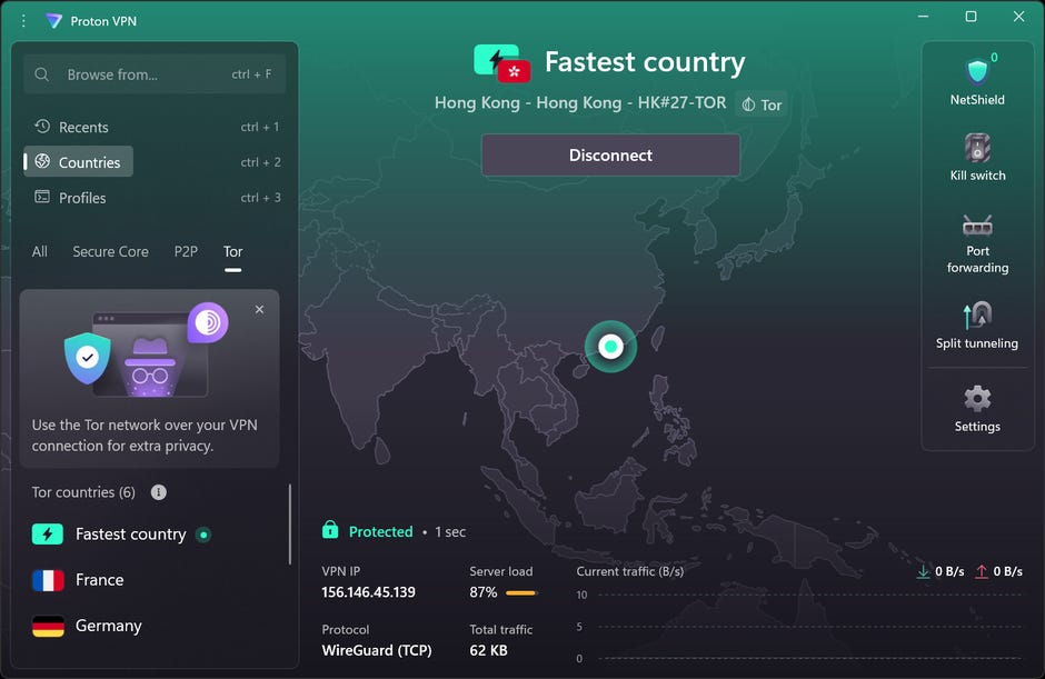 Proton VPN Tor Over VPN servers