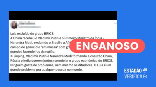 Postagem engana sobre isolamento do Brasil no cenário internacional; Brics demonstraram apoio ao País frente ao tarifaço americano. Foto: Projeto Comprova