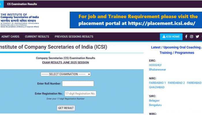 ICSI CS Executive Result 2025 Released At icsi.edu- Check Toppers’ List ...
