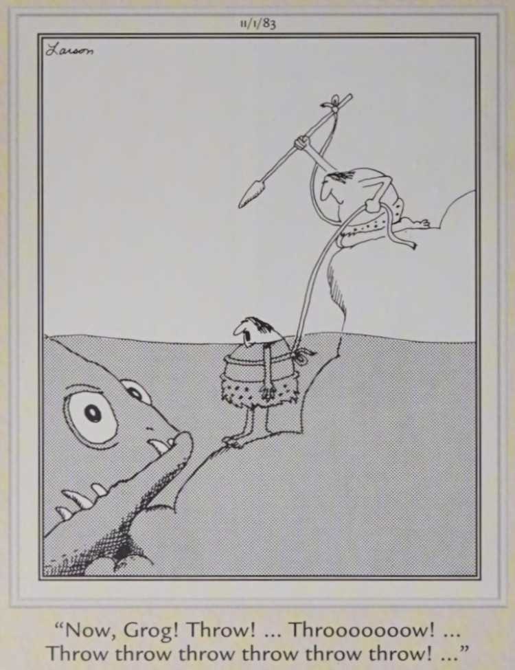 A man is used as fishing bait