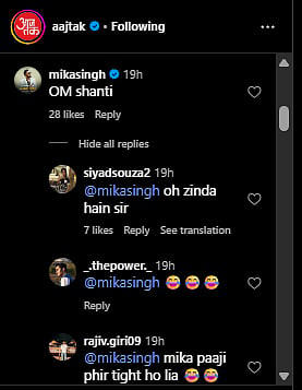 ‘Chashma Utaro Paaji’: Mika Singh Trolled For ‘Om Shanti’ Comment On Priyadarshan Post