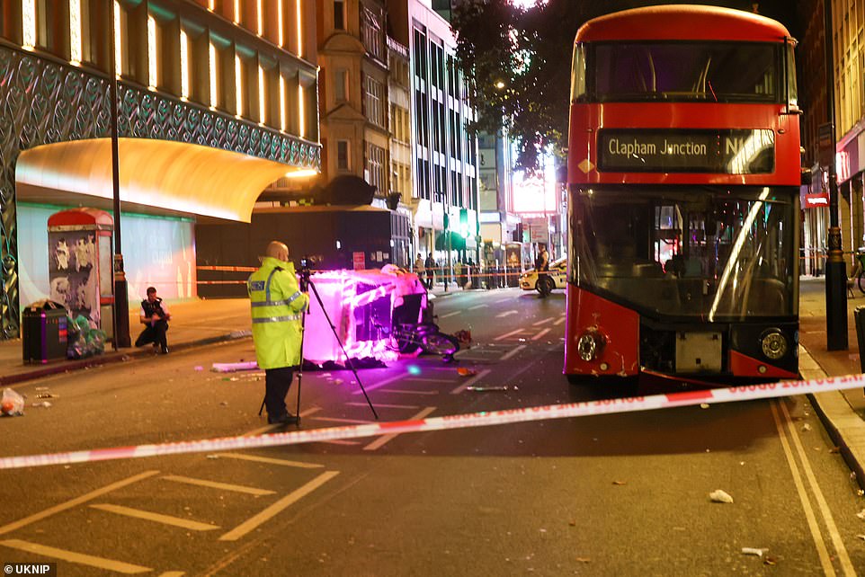 Three people rushed to hospital after London rickshaw and bus crash