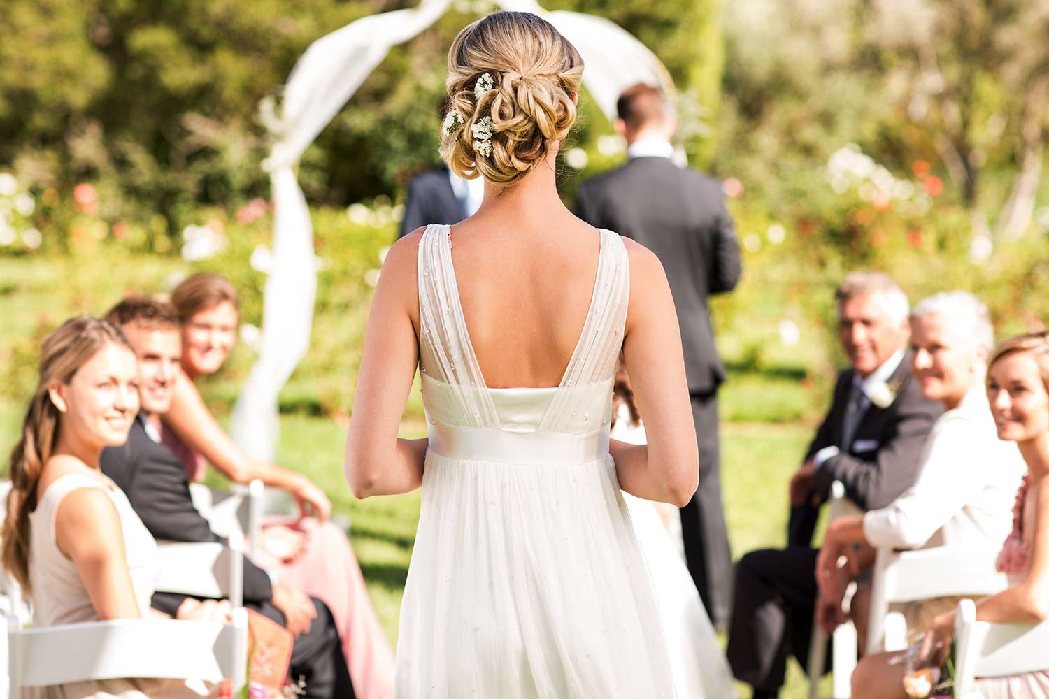 Bride Makes Unforgettable Entrance as She Nearly Takes a Tumble Down ...