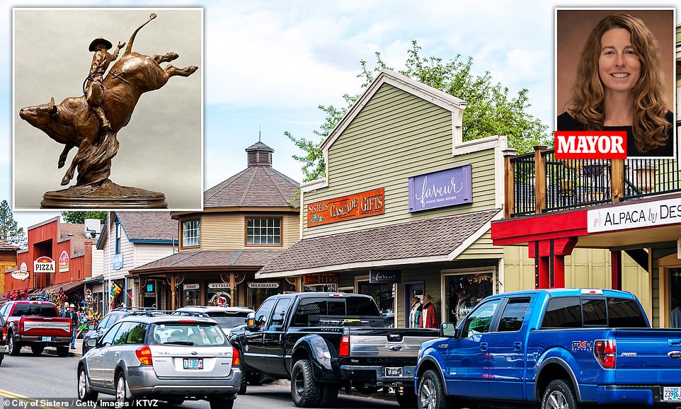 Oregon town divided over cowboy statue plan