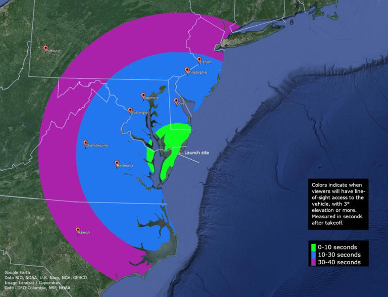 Some West Virginian’s might see rockets in the sky Monday
