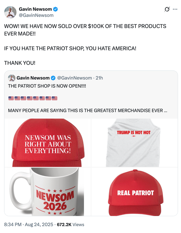 Trump Supporters Are Absolutely Losing It Over This Sold-Out Gavin