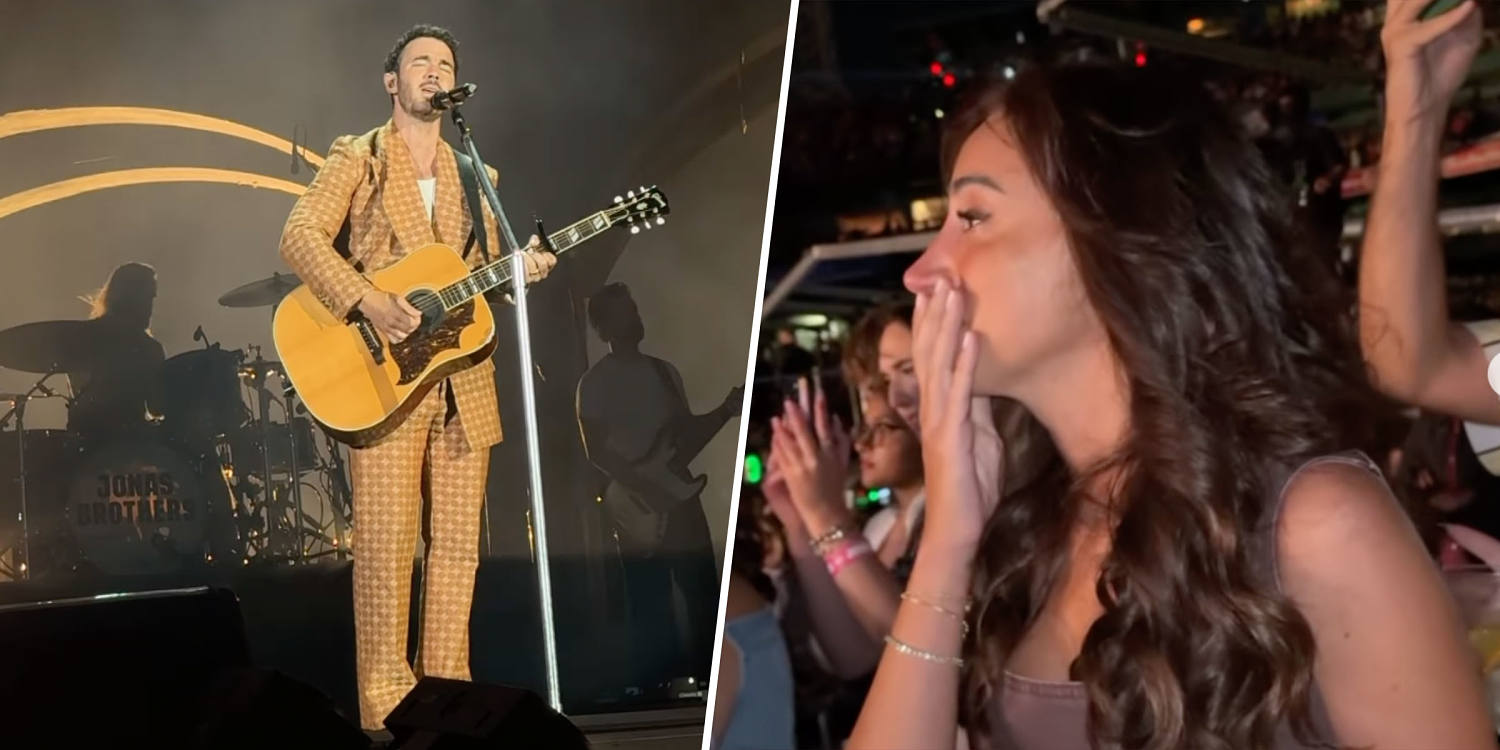 Watch Kevin Jonas' Wife's Tearful Reaction to His Concert Solo