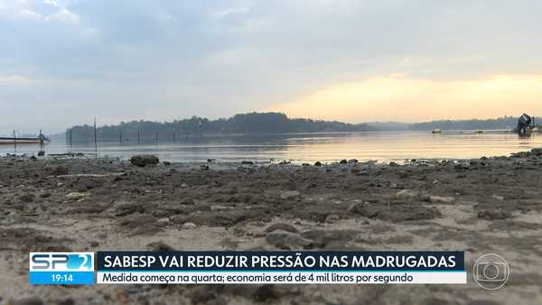 Falta de chuva faz Sabesp reduzir pressão da água à noite na Grande SP a partir desta quarta; veja como vai funcionar
