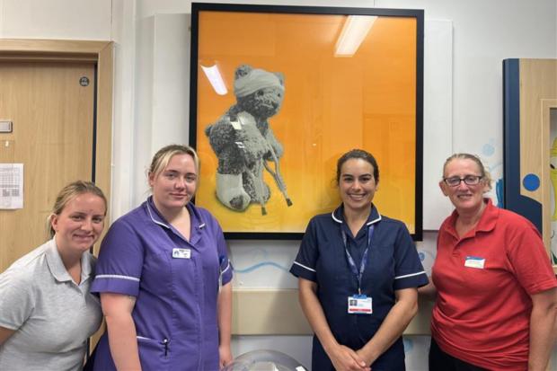 Street artist's latest piece unveiled on hospital's children's ward