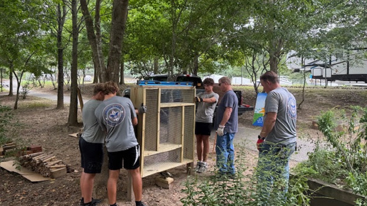 Chesapeake Beach Pollinator Barn Rebuilt by Eagle Scout