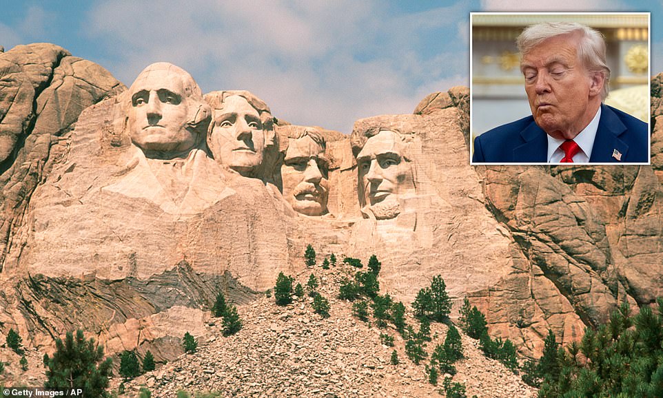 DONALD TRUMP signed autographed photo Mount Rushmore COA Hologram
