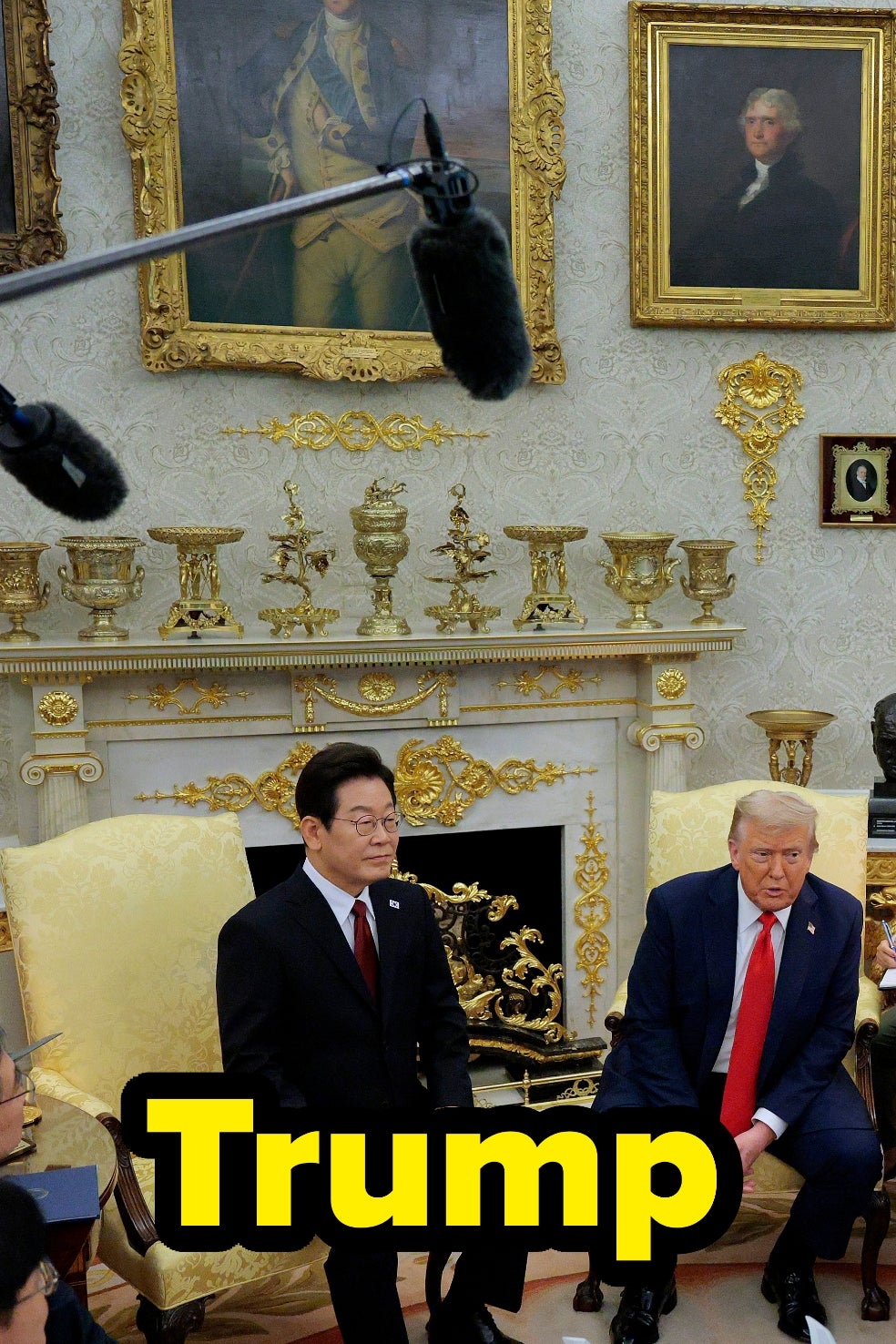 It Looks Like Some Of The "Gold" In Trump's Oval Office Is 60 Bucks