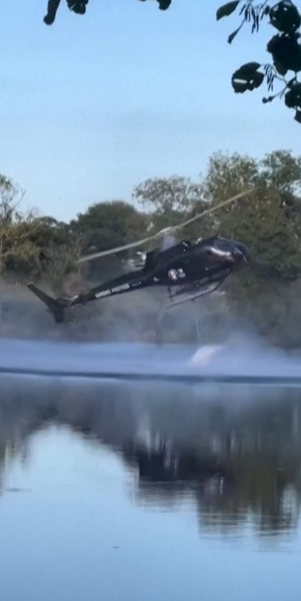 French helicopter tailspins out of control and crashes down