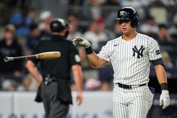 Volpe, benched amid 1-for-28 slump, back in Yankees' lineup