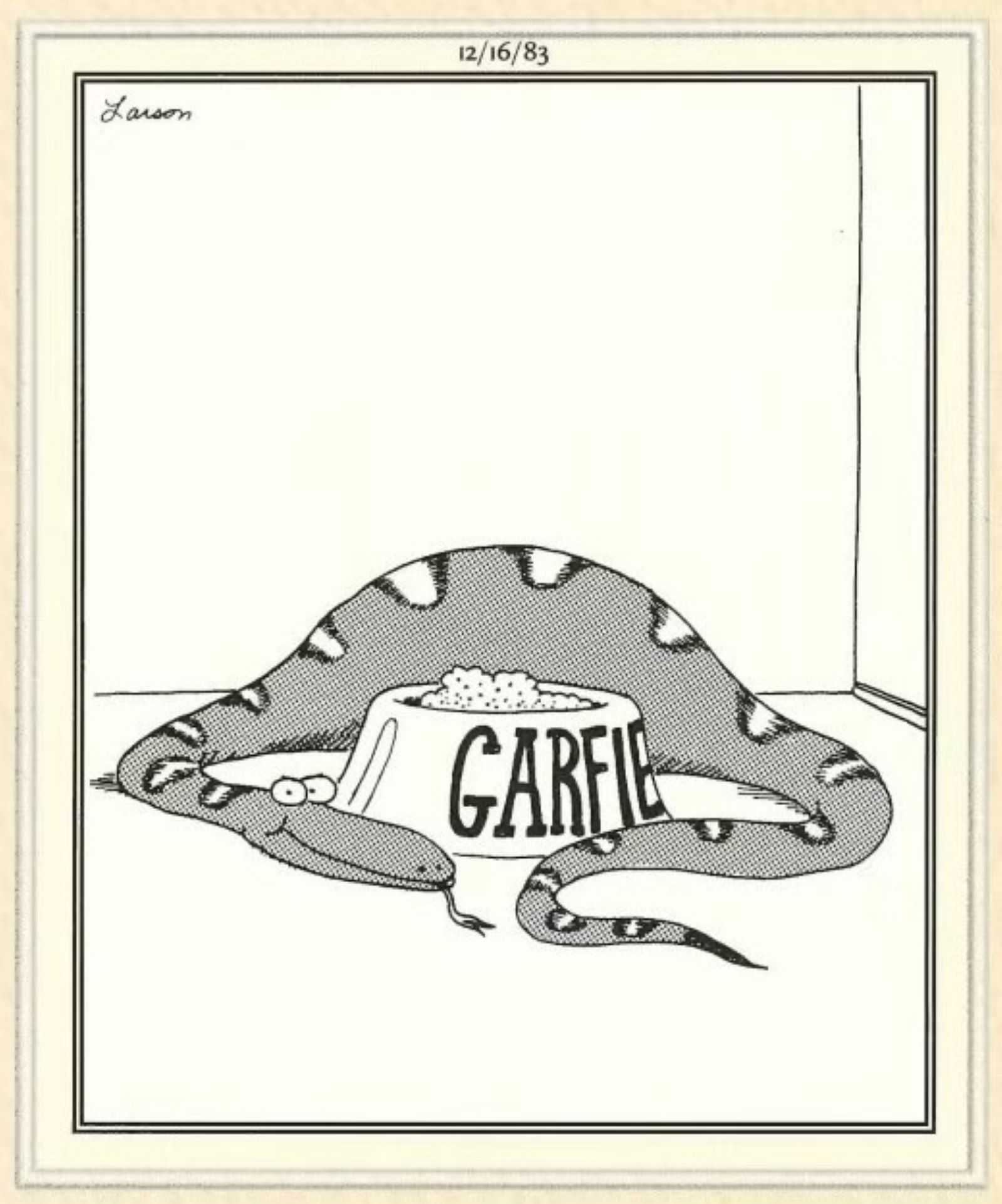far side garfield snake comic