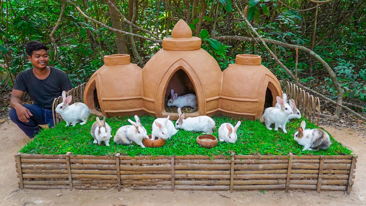 Handmade hobbit house built for rescued bunnies that looks straight out ...