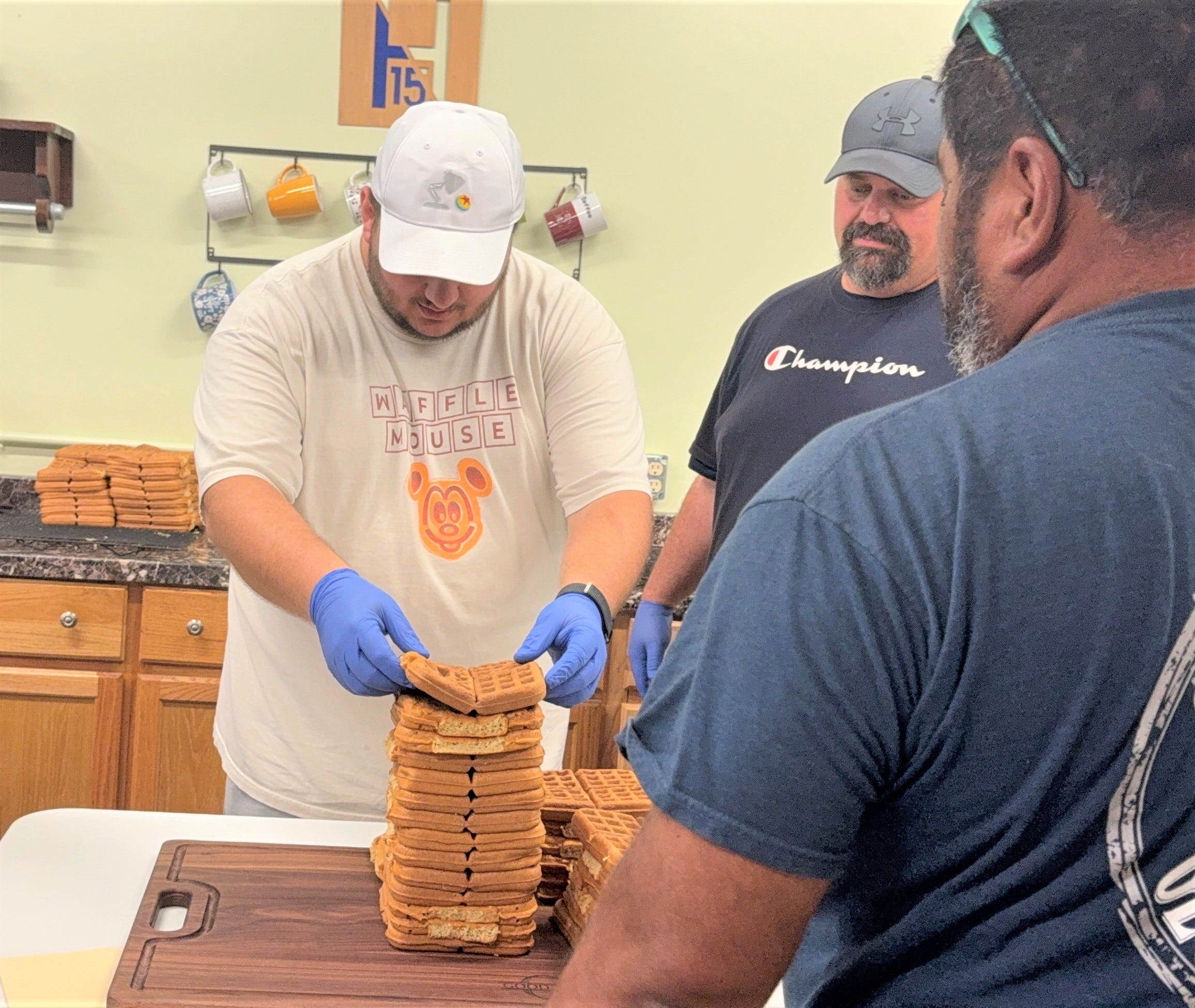 Odds stacked against him Shot at world record for waffle pile comes up