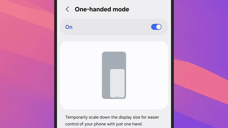 One-handed mode on Galaxy phones.