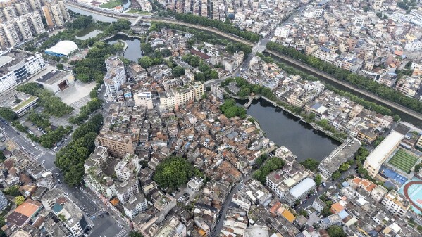 广东东莞市：寮步镇香市古镇航拍图