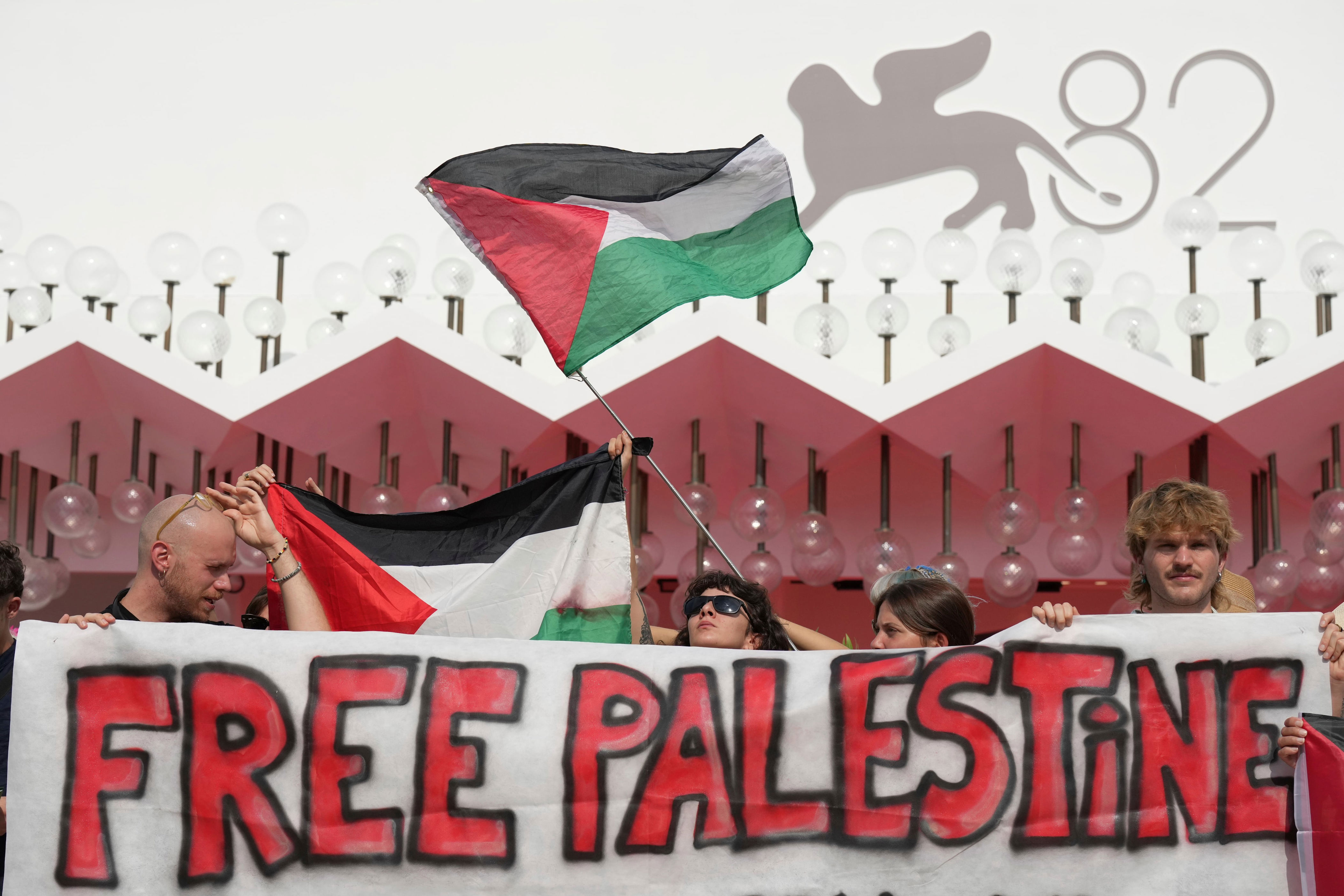 What is Venice4Palestine, group calling for Gal Gadot and Gerard Butler