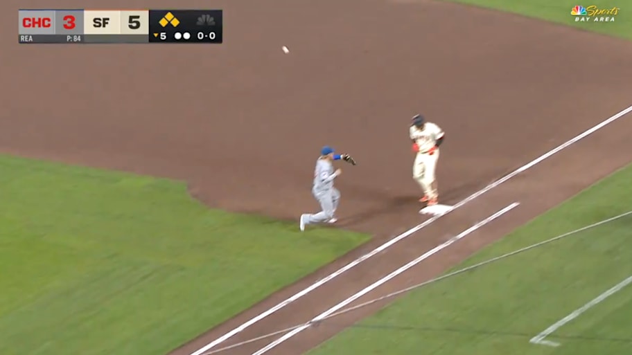 Cubs Gave Up the Weirdest Run After Outfielder’s Throw Hit Giants Player in the Head