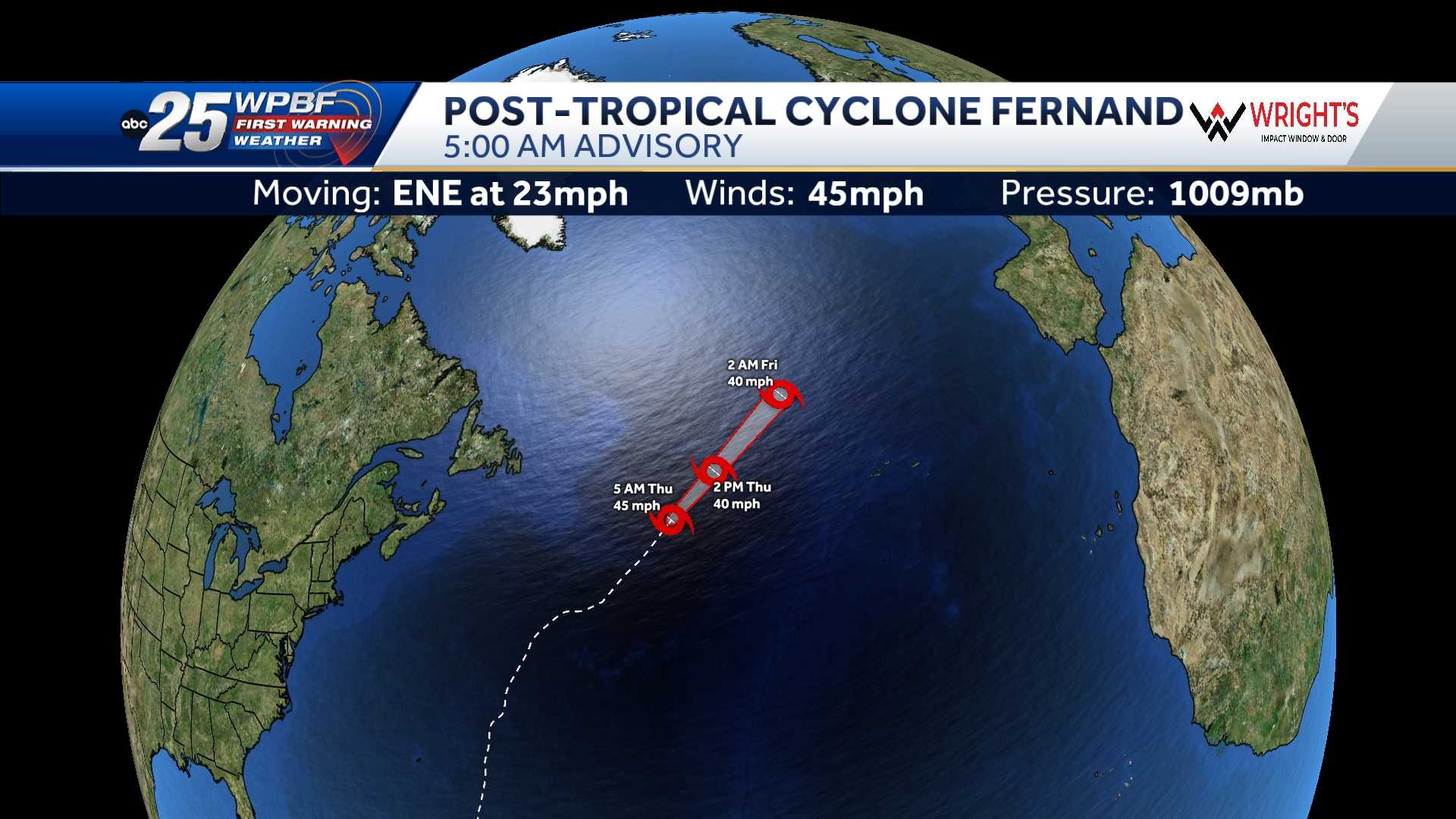 Fernand becomes post-tropical cyclone in Atlantic Ocean; last advisory ...