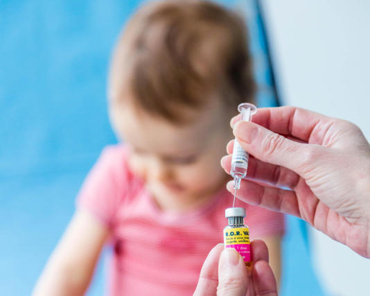 The target for vaccine uptake among children to achieve herd immunity is 95%, but 2024-25 figures show no childhood vaccine has met this requirement. Photograph: Phanie/Sipa Press/Alamy