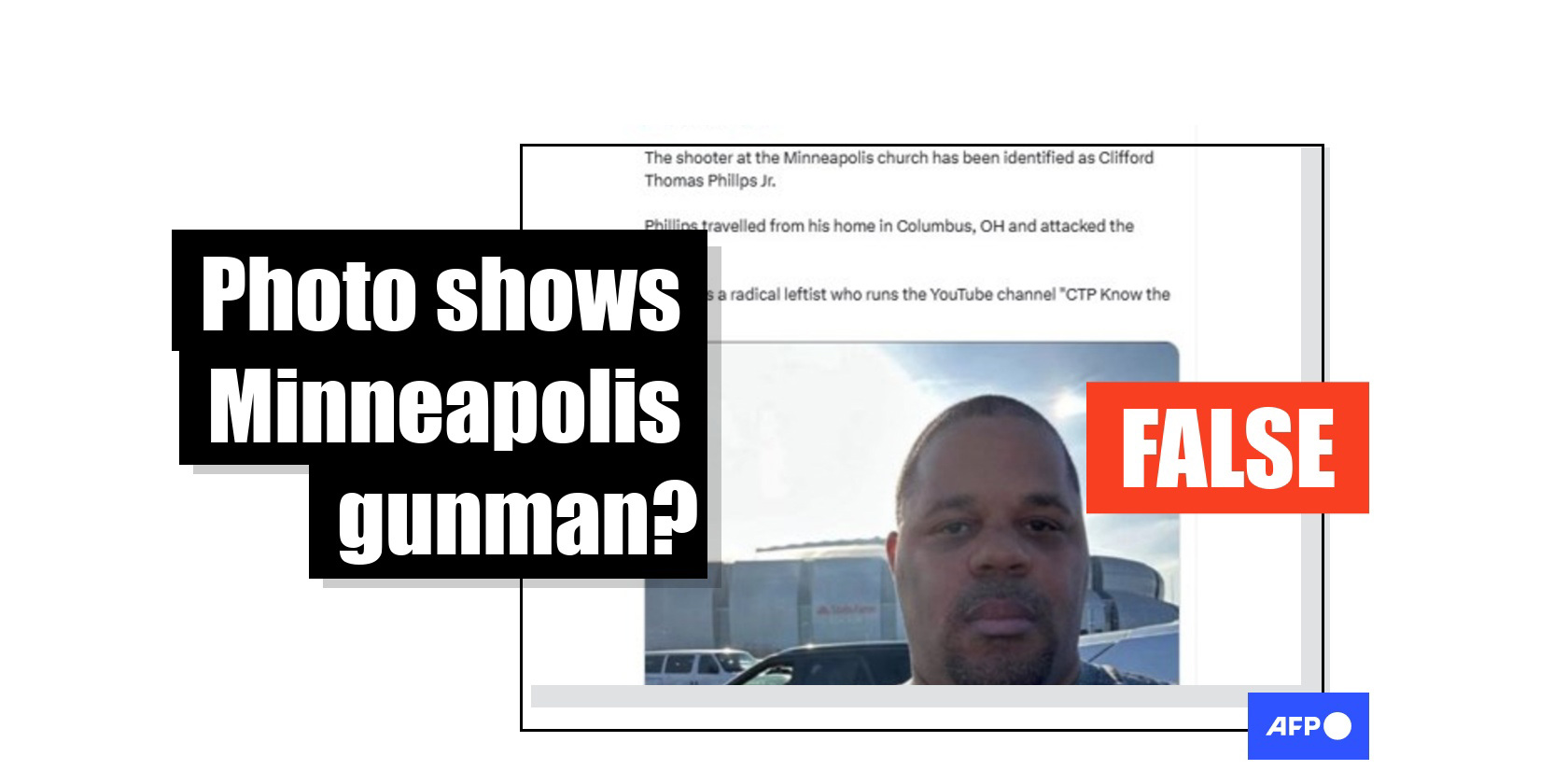 Man misidentified online as Minnesota church shooter Man misidentified online as Minnesota church shooter