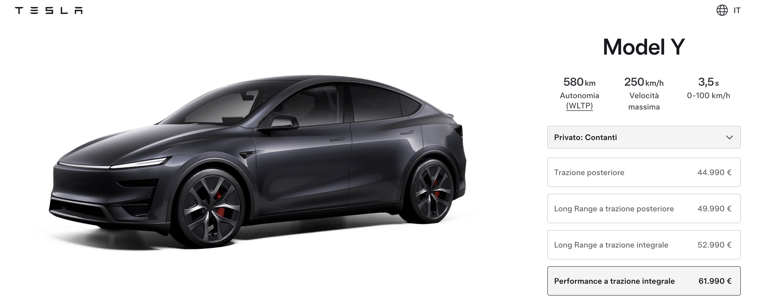 Questa è la nuova Tesla Model Y Performance: caratteristiche e prezzo ...