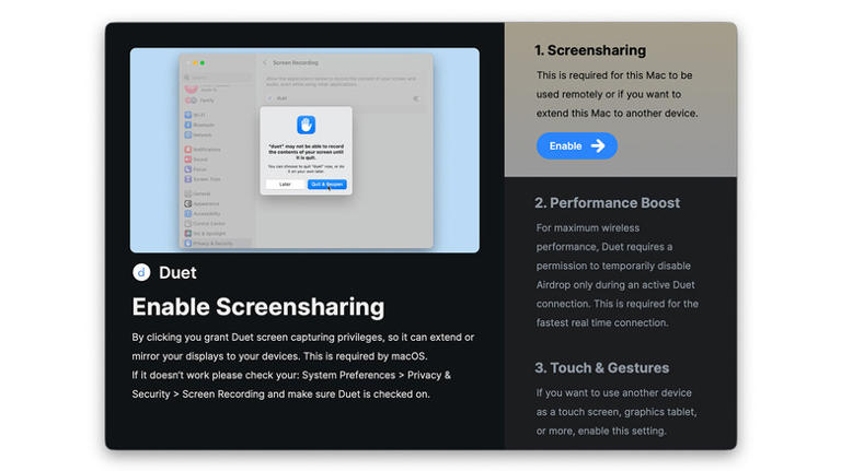 Setting up Duet on a Mac