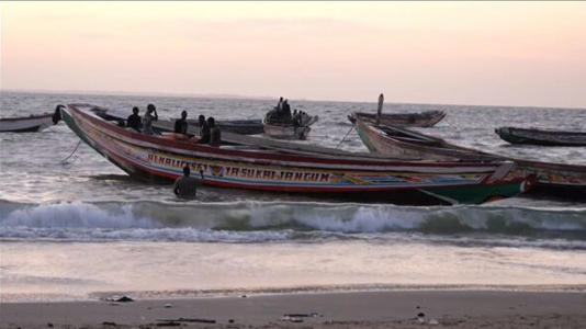 Boats on the coast of Mauritania