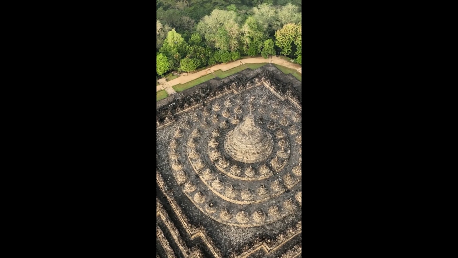 Stunning Drone Footage of Indonesia’s Majestic Borobudur Temple.